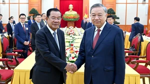 Tổng Bí thư Tô Lâm tiếp Chủ tịch Đảng Nhân dân Campuchia, Chủ tịch Thượng viện Campuchia Hun Sen.