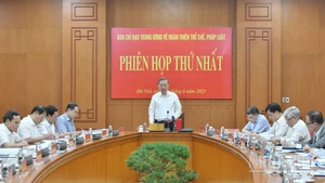 Tổng Bí thư Tô Lâm phát biểu chỉ đạo Phiên họp thứ nhất của Ban Chỉ đạo Trung ương về hoàn thiện thể chế, pháp luật.