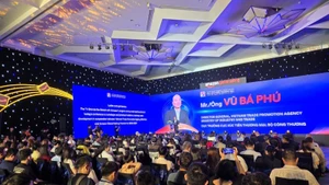Hội nghị "Bứt phá xuất khẩu: Thương hiệu Việt cất cánh toàn cầu". (Ảnh: KIM DUNG)