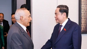 [Ảnh] Chủ tịch Quốc hội Trần Thanh Mẫn tiếp Chủ tịch Hội hữu nghị Morocco-Việt Nam