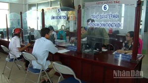Bộ phận một cửa của đơn vị hành chính cấp xã tại thành phố Cần Thơ.