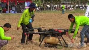 Nông dân tự vận hành và bảo đảm an toàn theo hướng dẫn của nhà cung cấp drone.