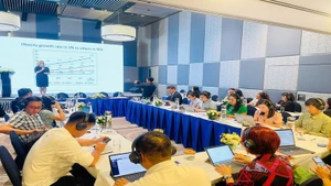 Toàn cảnh buổi họp báo. (Ảnh: CHI MAI)