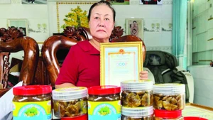 Từ những quả chanh, tắc, bà Phượng đã chế biến ra ba sản phẩm OCOP hạng 4 sao.