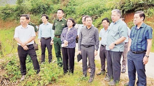 Đoàn công tác của tỉnh Sơn La kiểm tra thực địa xây dựng trường học tại các xã biên giới.
