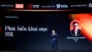 Chủ tịch Hội đồng quản trị Công ty cổ phần Chứng khoán SSI Nguyễn Duy Hưng phát biểu tại sự kiện.