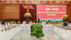 Quang cảnh Hội nghị Ban Chấp hành Đảng bộ tỉnh Đồng Nai.