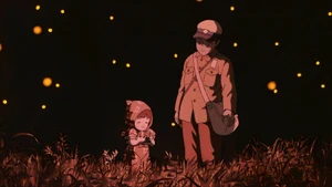 Cảnh trong phim "Graves of the Fireflies" của Studio Ghibli.