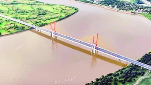 Phối cảnh cầu Ngọc Hồi.