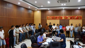 Các đối tượng bị phát hiện, bắt giữ trong chuyên án. (Ảnh: Công an cung cấp)