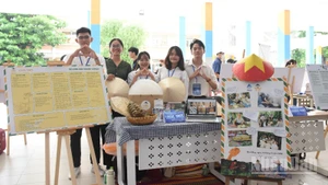Nhiều ý tưởng dự thi Startup Runway 2025 được tuyển chọn trưng bày tại vòng triển lãm. (Ảnh: ANH ĐÀO)