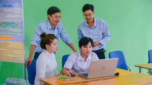 Các thí sinh xuất sắc tham gia tranh tài tại Vòng thi khu vực Hội thi Tin học trẻ toàn quốc lần thứ 31, năm 2025. (Ảnh: ANH ĐÀO)