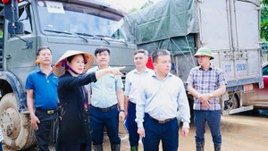 Lãnh đạo ngành Y tế Nghệ An đã có mặt kịp thời ở các điểm nóng để chỉ đạo công tác xử lý môi trường, phòng chống dịch bệnh sau lũ.