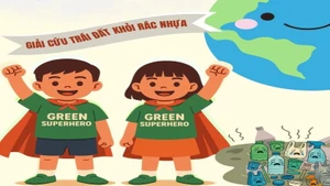 Em là Siêu nhân Xanh-Giải cứu trái đất khỏi rác nhựa.