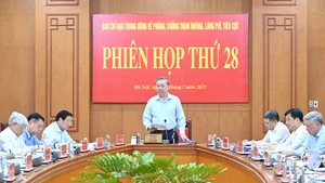Phiên họp thứ 28 của Ban Chỉ đạo Trung ương về phòng, chống tham nhũng, lãng phí, tiêu cực. (Ảnh: ĐĂNG KHOA) 