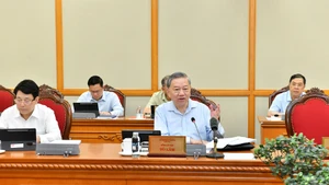 Tổng Bí thư Tô Lâm phát biểu chỉ đạo cuộc họp. (Ảnh ĐĂNG KHOA)