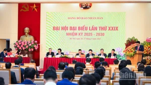 Đại hội đại biểu Đảng bộ Báo Nhân Dân lần thứ XXIX, nhiệm kỳ 2025-2030. (Ảnh: THÀNH ĐẠT)