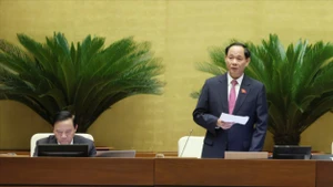 Phó Chủ tịch Quốc hội Trần Quang Phương phát biểu. (Ảnh: DUY LINH)