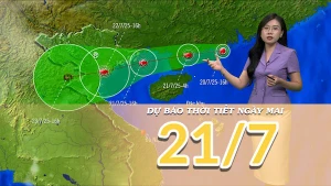 [Video] Dự báo thời tiết đêm nay và ngày mai 21/7/2025: Hoàn lưu bão số 3 ảnh hưởng đến khu vực Bắc Bộ và các tỉnh từ Thanh Hóa đến Hà Tĩnh 