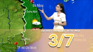 [Video] Dự báo thời tiết đêm nay và ngày mai 3/7/2025: Mưa tiếp diễn trên các khu vực