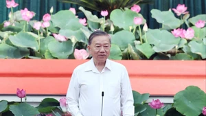 Tổng Bí thư Tô Lâm chủ trì buổi làm việc. (Ảnh: (TTXVN)
