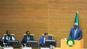 Cuộc họp của các quan chức AU ở Addis Abeba. (Ảnh: THX/TTXVN)