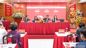 Quang cảnh Đại hội Đảng bộ cơ quan Nhà xuất bản Chính trị quốc gia Sự thật. 