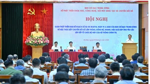  Quang cảnh hội nghị tại điểm cầu Trung ương. (Ảnh: DUY LINH)