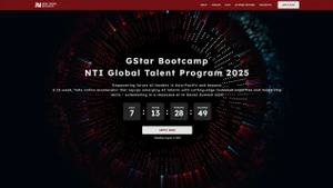 Giao diện website chương trình GStar Bootcamp - NTI Global Talent 2025.