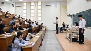 Kỳ thi đánh giá năng lực SPT năm 2025 của Trường đại học Sư phạm Hà Nội. (Ảnh: THẾ ĐẠI)
