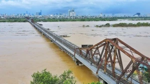 Báo động lũ trên sông Hồng, tháng 9/2024. 