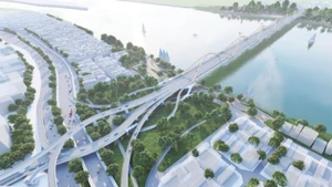 Phối cảnh cầu Trần Hưng Đạo.