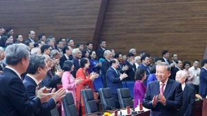 Tổng Bí thư Tô Lâm dự Lễ Công bố Nghị quyết sáp nhập đơn vị hành chính tại Thành phố Hồ Chí Minh. Ảnh: Thống Nhất – TTXVN