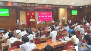Các đại biểu Hội đồng nhân dân tỉnh Đắk Lắk biểu quyết thông qua nghị quyết.