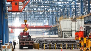 Một nhà máy sản xuất thép tại tỉnh Hà Bắc, Trung Quốc. (Ảnh: THX/TTXVN)
