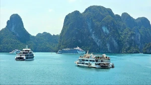 Tàu du lịch đưa khách thăm Vịnh Hạ Long.