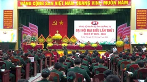 Quang cảnh Đảng bộ Quân sự tỉnh Quảng Trị tổ chức Đại hội đại biểu lần thứ I, nhiệm kỳ 2025-2030. (Ảnh: QV)