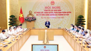 Hội nghị công bố các nghị định về phân cấp, phân quyền, phân định thẩm quyền khi tổ chức chính quyền địa phương hai cấp. 