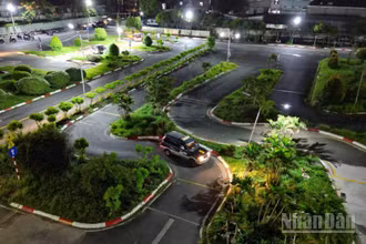 Đông đảo thí sinh miệt mài chờ thi sát hạch lái xe xuyên đêm tại Trung tâm Sát hạch lái xe Miền Đông, phường Long Bình, Thành phố Hồ Chí Minh.