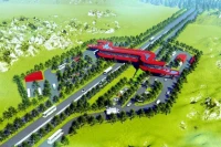 Phối cảnh một trạm dừng nghỉ trên tuyến cao tốc bắc-nam phía đông.