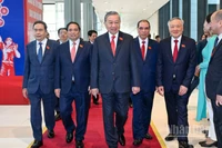 Tổng Bí thư Tô Lâm cùng các đồng chí lãnh đạo, nguyên lãnh đạo Đảng, Nhà nước dự Đại hội Đảng bộ Chính phủ lần thứ I, nhiệm kỳ 2025-2030. (Ảnh: DUY LINH-TRẦN HẢI)