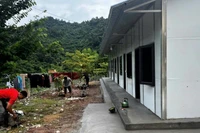 Trạm Y tế xã Mỹ Lý với 7 phòng đang được đơn vị thi công hoàn thiện những khâu cuối cùng.