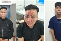 3 trong số 10 đối tượng bị tạm giữ hình sự. (Ảnh: CÔNG AN NGHỆ AN)