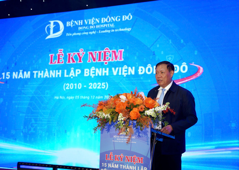 ທ່ານຮອງລັດຖະມົນຕີກະຊວງສາທາລະນະສຸກ Do Xuan Tuyen ກ່າວຄຳເຫັນທີ່ພິທີ. z7295723637784-ed52edf518cf3602bd5e325d80c13f73.jpg