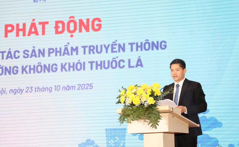 Tiến sĩ, bác sĩ Vũ Mạnh Hà, Ủy viên Dự khuyết Trung ương Đảng, Thứ trưởng Thường trực Y tế phát biểu. z7146522833084-3881aa4e25bc7910c91099122bda2d77.jpg