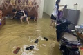 Mưa lũ gây ngập úng, thiệt hại nhiều tài sản của người dân.