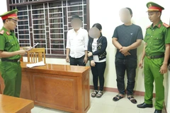 Khởi tố 3 đối tượng có hành vi giết mổ, buôn bán lợn bị bệnh. (Ảnh: Công an Quảng Trị)