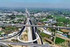 Nút giao Mỹ Yên nhìn từ hai phía Vành đai 3 qua tỉnh Tây Ninh.