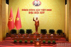 Tổng Bí thư Tô Lâm báo cáo về các văn kiện trình Đại hội XIV Đảng Cộng sản Việt Nam tại phiên khai mạc Đại hội đại biểu toàn quốc lần thứ XIV Đảng Cộng sản Việt Nam. 