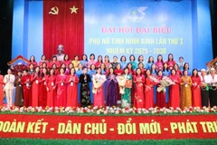 Kỳ Đại hội đầu tiên của Hội Liên hiệp Phụ nữ tỉnh Ninh Bình mới.
